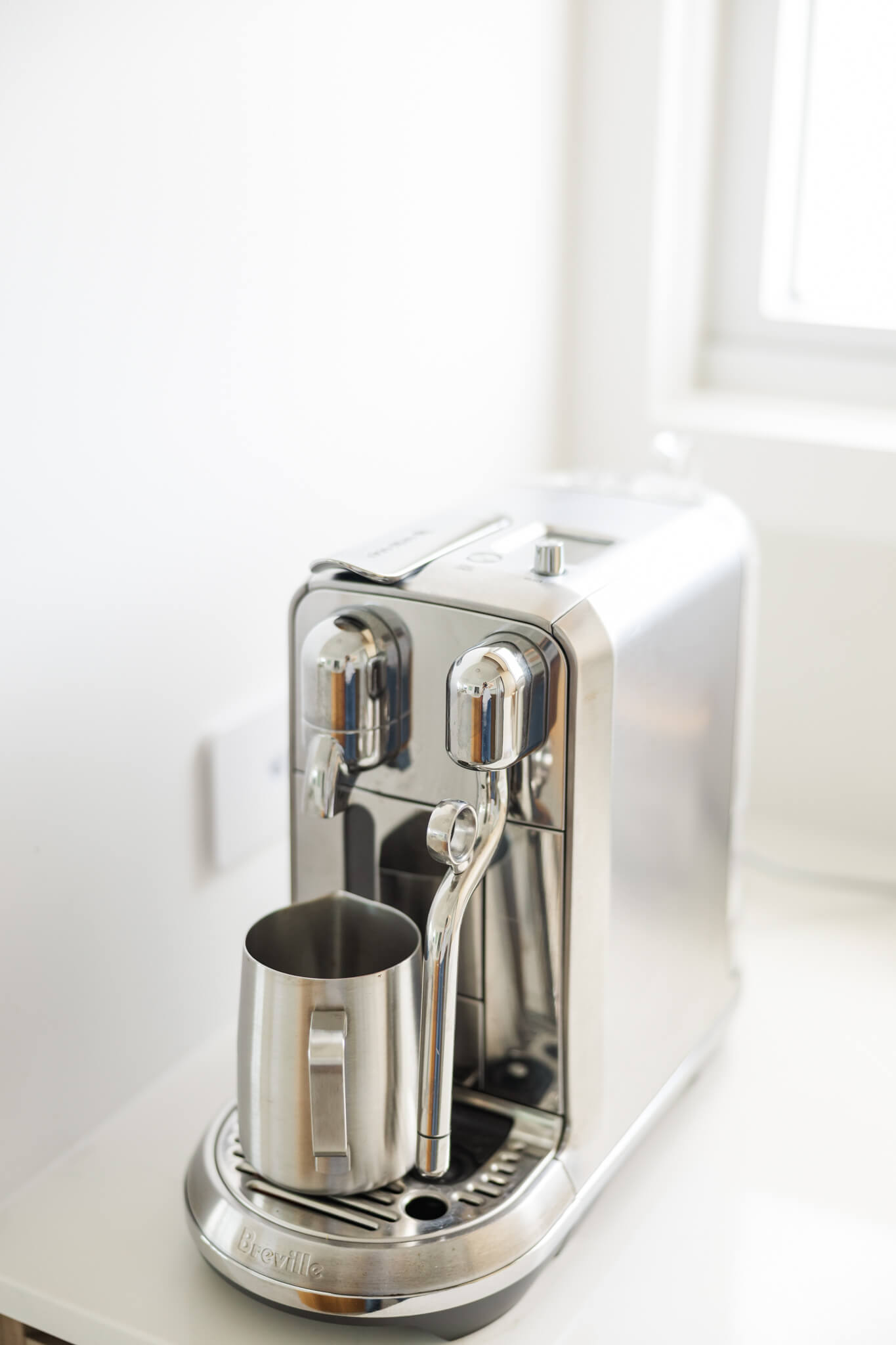 Detail shot of the coffee machine.