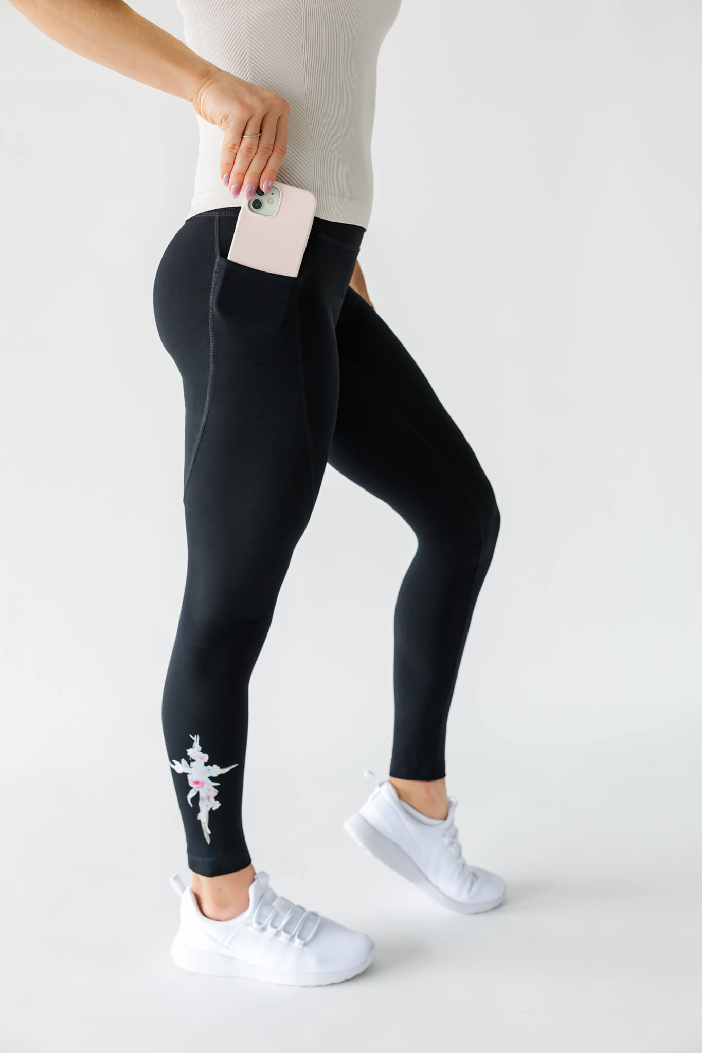 Product photos of leggings for a fitness business.